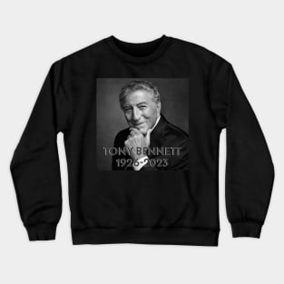 Positive Tony Bennett old man singer portrait Crewneck Sweatshirt